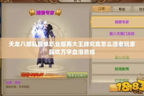 天龙八部私服单职业服两大王牌究竟怎么选老玩家踩坑万字血泪总结 天龙八部私服单职业服两大王牌究竟怎么选老玩家踩坑万字血泪总结