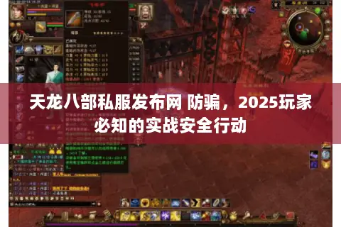 天龙八部私服发布网 防骗，2025玩家必知的实战安全行动