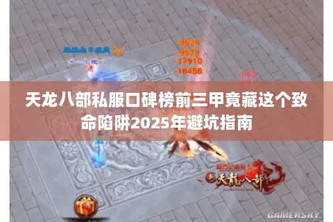 天龙八部私服口碑榜前三甲竟藏这个致命陷阱2025年避坑指南
