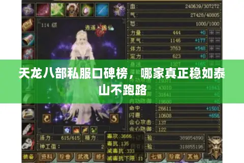 天龙八部私服口碑榜，哪家真正稳如泰山不跑路