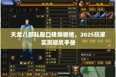 天龙八部私服口碑爆棚榜，2025玩家实测避坑手册