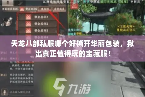 天龙八部私服哪个好撕开华丽包装,揪出真正值得玩的宝藏服! 天龙八部私服哪个好撕开华丽包装,揪出真正值得玩的宝藏服!