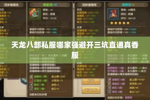 天龙八部私服哪家强避开三坑直通真香服