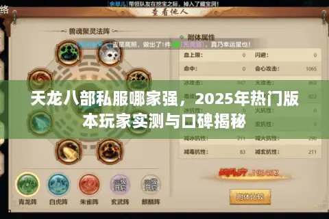 天龙八部私服哪家强,2025年热门版本玩家实测与口碑揭秘 天龙八部私服哪家强,2025年热门版本玩家实测与口碑揭秘