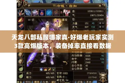 天龙八部私服哪家真·好爆老玩家实测3款高爆版本,装备掉率直接看数据 天龙八部私服哪家真·好爆老玩家实测3款高爆版本,装备掉率直接看数据