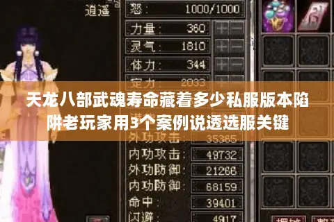 天龙八部武魂寿命藏着多少私服版本陷阱老玩家用3个案例说透选服关键 天龙八部武魂寿命藏着多少私服版本陷阱老玩家用3个案例说透选服关键