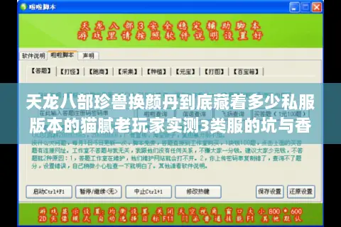 天龙八部珍兽换颜丹到底藏着多少私服版本的猫腻老玩家实测3类服的坑与香 天龙八部珍兽换颜丹到底藏着多少私服版本的猫腻老玩家实测3类服的坑与香