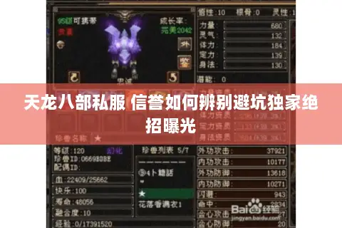 天龙八部私服 信誉如何辨别避坑独家绝招曝光 天龙八部私服 信誉如何辨别避坑独家绝招曝光