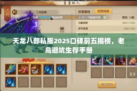 天龙八部私服2025口碑前五揭榜，老鸟避坑生存手册