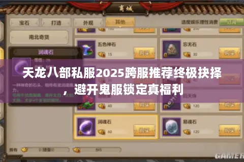 天龙八部私服2025跨服推荐终极抉择,避开鬼服锁定真福利 天龙八部私服2025跨服推荐终极抉择,避开鬼服锁定真福利