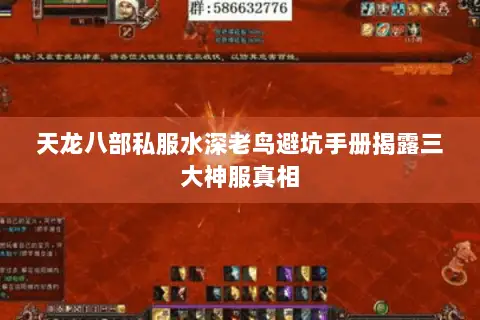 天龙八部私服水深老鸟避坑手册揭露三大神服真相 天龙八部私服水深老鸟避坑手册揭露三大神服真相