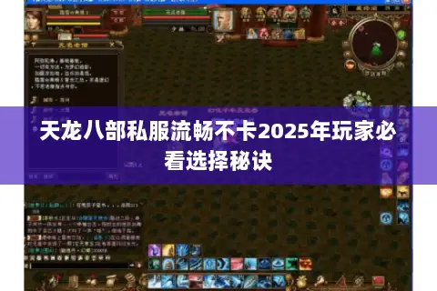 天龙八部私服流畅不卡2025年玩家必看选择秘诀
