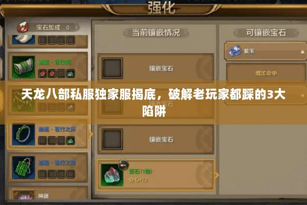 天龙八部私服独家服揭底,破解老玩家都踩的3大陷阱 天龙八部私服独家服揭底,破解老玩家都踩的3大陷阱