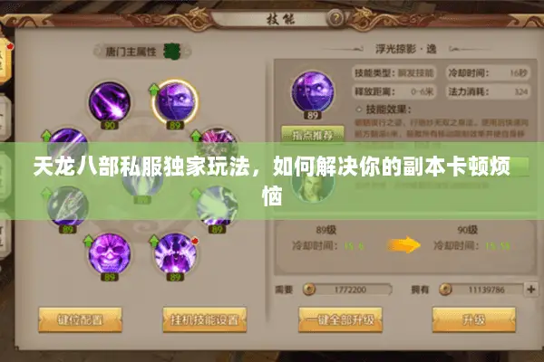 天龙八部私服独家玩法,如何解决你的副本卡顿烦恼 天龙八部私服独家玩法,如何解决你的副本卡顿烦恼