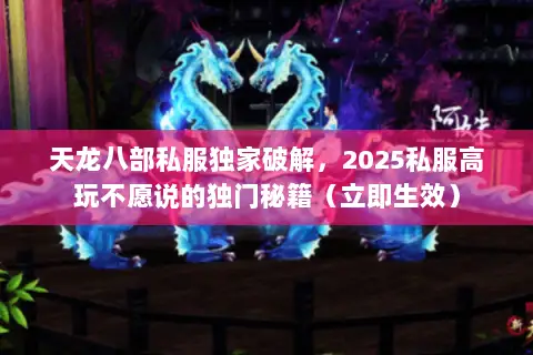 天龙八部私服独家破解,2025私服高玩不愿说的独门秘籍(立即生效) 天龙八部私服独家破解,2025私服高玩不愿说的独门秘籍(立即生效)