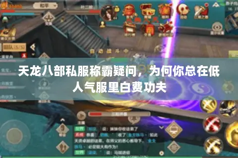 天龙八部私服称霸疑问，为何你总在低人气服里白费功夫
