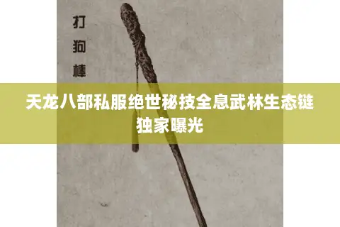 天龙八部私服绝世秘技全息武林生态链独家曝光 天龙八部私服绝世秘技全息武林生态链独家曝光