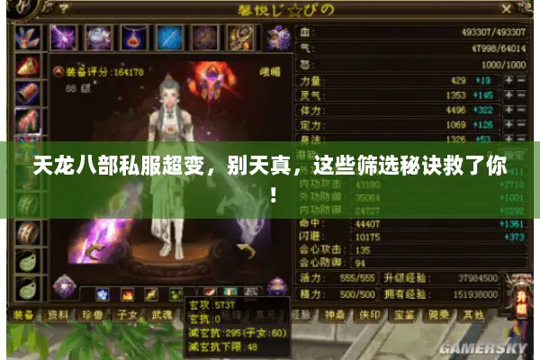 天龙八部私服超变,别天真,这些筛选秘诀救了你! 天龙八部私服超变,别天真,这些筛选秘诀救了你!