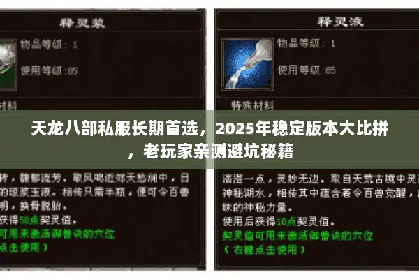 天龙八部私服长期首选,2025年稳定版本大比拼,老玩家亲测避坑秘籍 天龙八部私服长期首选,2025年稳定版本大比拼,老玩家亲测避坑秘籍