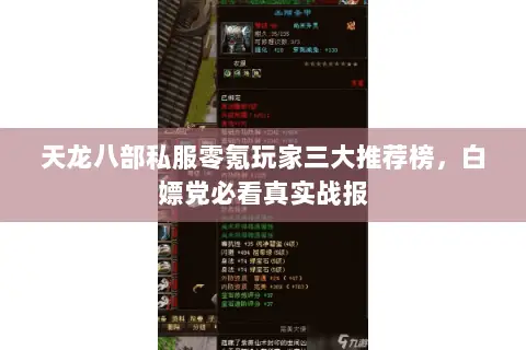 天龙八部私服零氪玩家三大推荐榜,白嫖党必看真实战报 天龙八部私服零氪玩家三大推荐榜,白嫖党必看真实战报