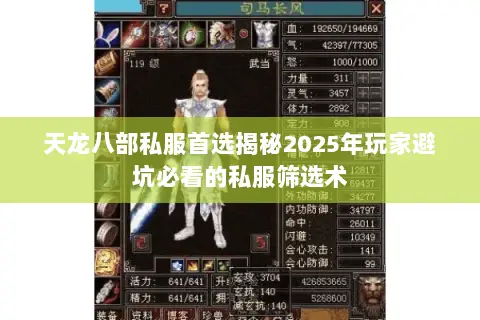 天龙八部私服首选揭秘2025年玩家避坑必看的私服筛选术