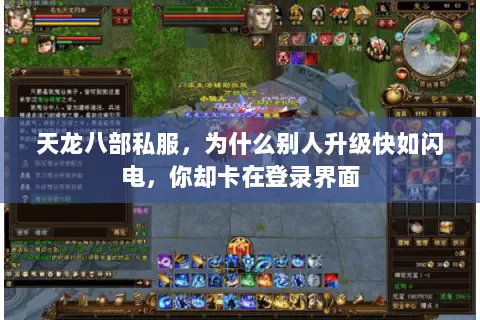 天龙八部私服，为什么别人升级快如闪电，你却卡在登录界面