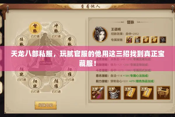 天龙八部私服,玩腻官服的他用这三招找到真正宝藏服! 天龙八部私服,玩腻官服的他用这三招找到真正宝藏服!