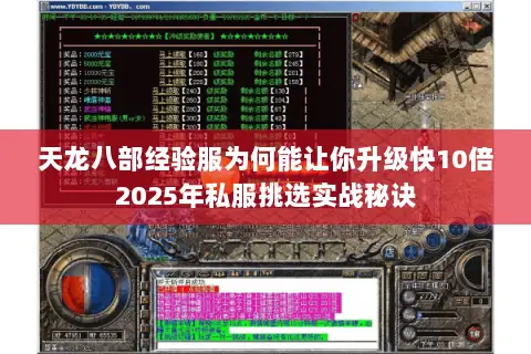 天龙八部经验服为何能让你升级快10倍2025年私服挑选实战秘诀 天龙八部经验服为何能让你升级快10倍2025年私服挑选实战秘诀
