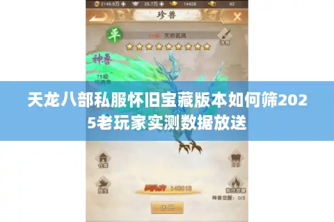 天龙八部私服怀旧宝藏版本如何筛2025老玩家实测数据放送 天龙八部私服怀旧宝藏版本如何筛2025老玩家实测数据放送
