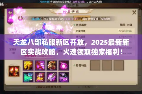 天龙八部私服新区开放,2025最新新区实战攻略,火速领取独家福利! 天龙八部私服新区开放,2025最新新区实战攻略,火速领取独家福利!