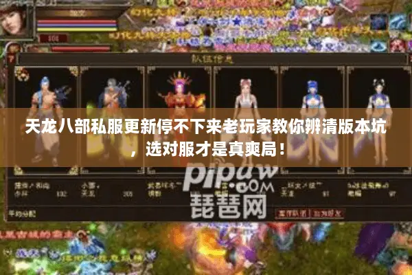 天龙八部私服更新停不下来老玩家教你辨清版本坑，选对服才是真爽局！
