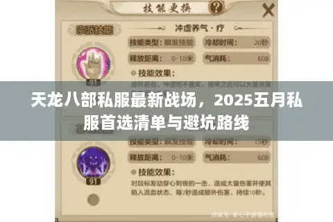 天龙八部私服最新战场,2025五月私服首选清单与避坑路线 天龙八部私服最新战场,2025五月私服首选清单与避坑路线