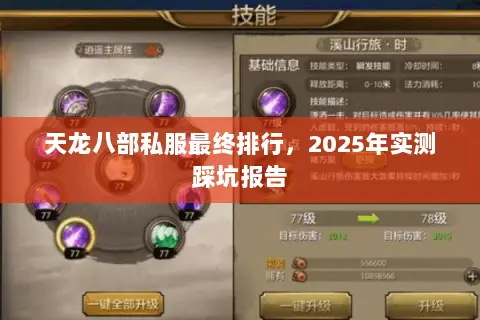 天龙八部私服最终排行,2025年实测踩坑报告 天龙八部私服最终排行,2025年实测踩坑报告