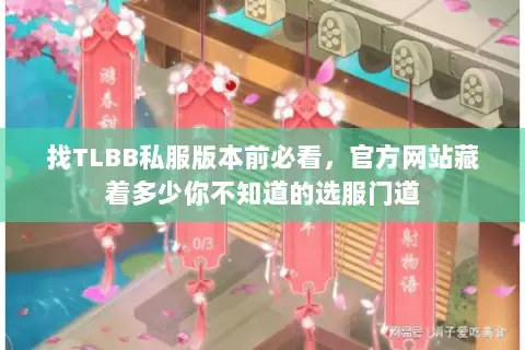 找TLBB私服版本前必看,官方网站藏着多少你不知道的选服门道 找TLBB私服版本前必看,官方网站藏着多少你不知道的选服门道