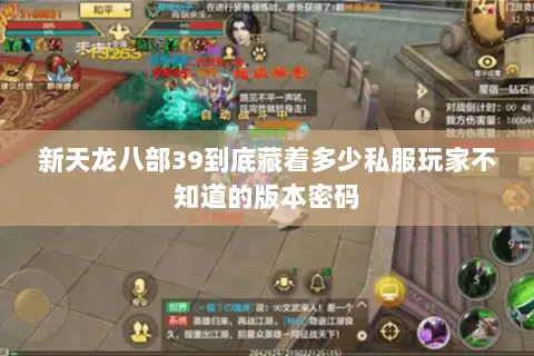 新天龙八部39到底藏着多少私服玩家不知道的版本密码 新天龙八部39到底藏着多少私服玩家不知道的版本密码
