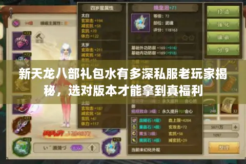 新天龙八部礼包水有多深私服老玩家揭秘,选对版本才能拿到真福利 新天龙八部礼包水有多深私服老玩家揭秘,选对版本才能拿到真福利