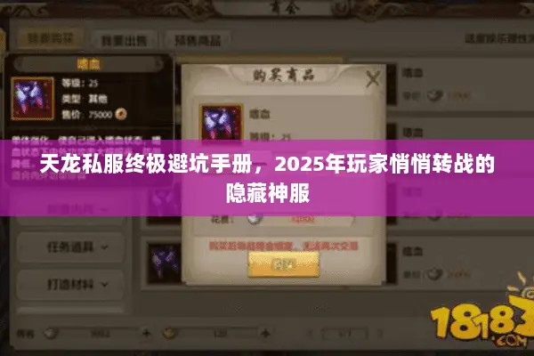 天龙私服终极避坑手册,2025年玩家悄悄转战的隐藏神服 天龙私服终极避坑手册,2025年玩家悄悄转战的隐藏神服