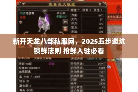 新开天龙八部私服网,2025五步避坑锁鲜法则 抢鲜入驻必看 新开天龙八部私服网,2025五步避坑锁鲜法则 抢鲜入驻必看