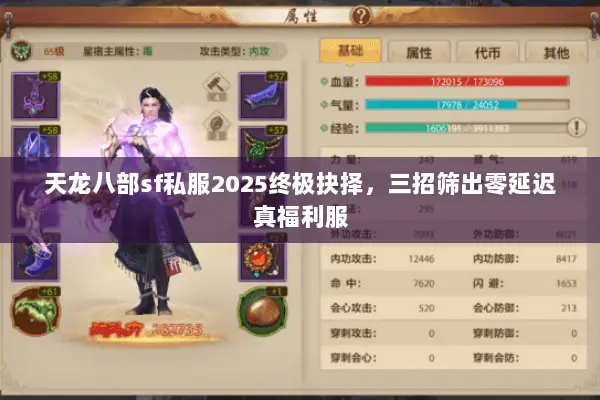 天龙八部sf私服2025终极抉择,三招筛出零延迟真福利服 天龙八部sf私服2025终极抉择,三招筛出零延迟真福利服