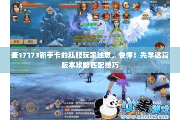 查17173新手卡的私服玩家注意,快停!先学这篇版本攻略匹配技巧 查17173新手卡的私服玩家注意,快停!先学这篇版本攻略匹配技巧