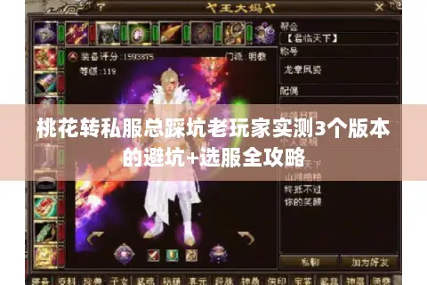 桃花转私服总踩坑老玩家实测3个版本的避坑+选服全攻略 桃花转私服总踩坑老玩家实测3个版本的避坑+选服全攻略