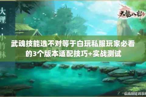 武魂技能选不对等于白玩私服玩家必看的3个版本适配技巧+实战测试 武魂技能选不对等于白玩私服玩家必看的3个版本适配技巧+实战测试