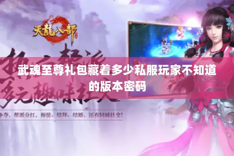 武魂至尊礼包藏着多少私服玩家不知道的版本密码 武魂至尊礼包藏着多少私服玩家不知道的版本密码