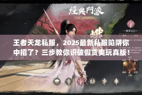 王者天龙私服，2025最新私服陷阱你中招了？三步教你识破假货爽玩真版！