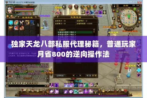 独家天龙八部私服代理秘籍,普通玩家月省800的逆向操作法 独家天龙八部私服代理秘籍,普通玩家月省800的逆向操作法