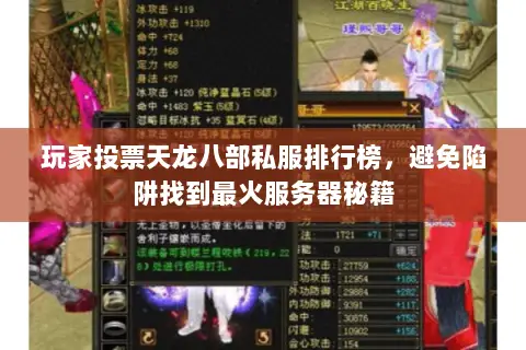 玩家投票天龙八部私服排行榜，避免陷阱找到最火服务器秘籍
