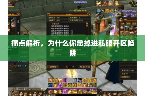 痛点解析，为什么你总掉进私服开区陷阱
