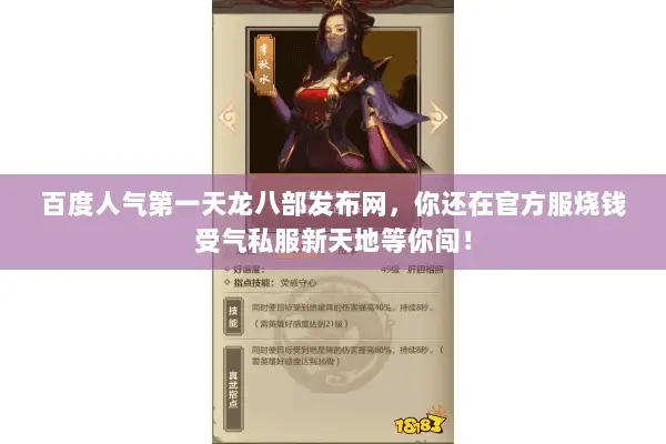 百度人气第一天龙八部发布网，你还在官方服烧钱受气私服新天地等你闯！