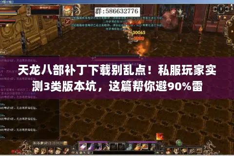天龙八部补丁下载别乱点！私服玩家实测3类版本坑，这篇帮你避90%雷