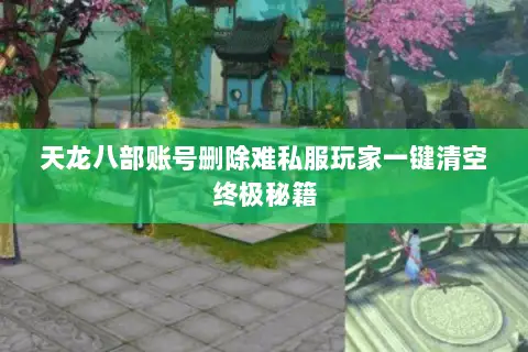 天龙八部账号删除难私服玩家一键清空终极秘籍 天龙八部账号删除难私服玩家一键清空终极秘籍